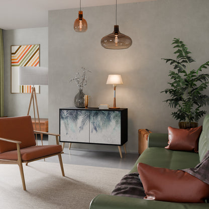 Credenza PALM VEIL a 2 ante in finitura nera
