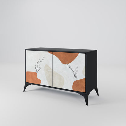 Credenza TRANQUIL TWIG a 2 ante in finitura nera