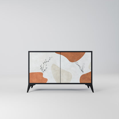 Credenza TRANQUIL TWIG a 2 ante in finitura nera