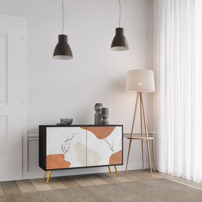 Credenza TRANQUIL TWIG a 2 ante in finitura nera