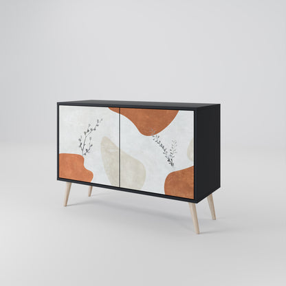Credenza TRANQUIL TWIG a 2 ante in finitura nera