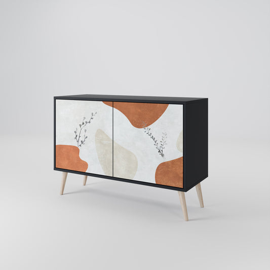 Credenza TRANQUIL TWIG a 2 ante in finitura nera