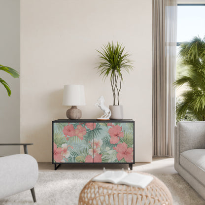Credenza a 2 ante HAWAIIAN SPIRIT in finitura nera