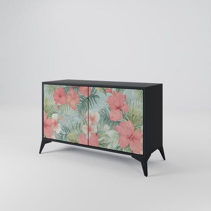 Credenza a 2 ante HAWAIIAN SPIRIT in finitura nera