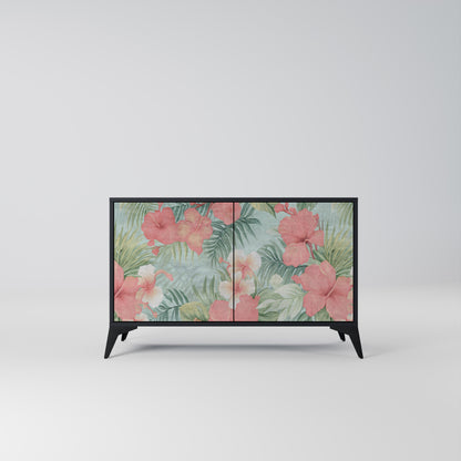 Credenza a 2 ante HAWAIIAN SPIRIT in finitura nera