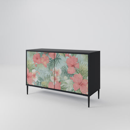 Credenza a 2 ante HAWAIIAN SPIRIT in finitura nera