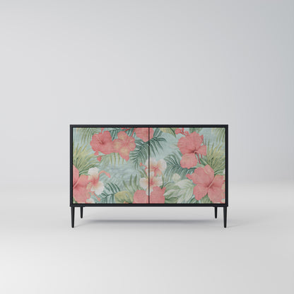 Credenza a 2 ante HAWAIIAN SPIRIT in finitura nera