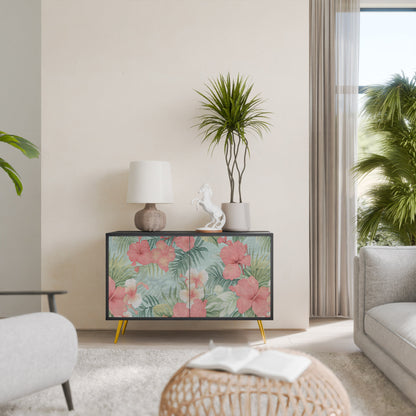 Credenza a 2 ante HAWAIIAN SPIRIT in finitura nera