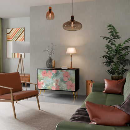 Credenza a 2 ante HAWAIIAN SPIRIT in finitura nera