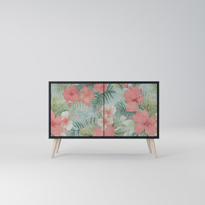 Credenza a 2 ante HAWAIIAN SPIRIT in finitura nera
