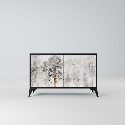 Credenza a 2 ante FADE IN THE TREES in finitura nera