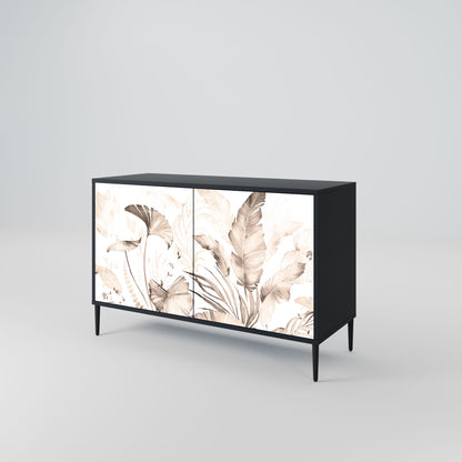 Credenza WILD TENDERNESS a 2 ante in finitura nera
