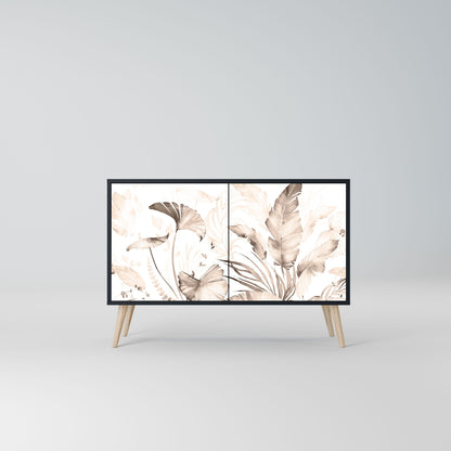 Credenza WILD TENDERNESS a 2 ante in finitura nera