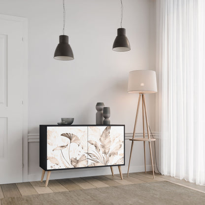 Credenza WILD TENDERNESS a 2 ante in finitura nera