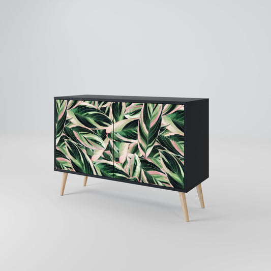 Credenza EERIE STROMANTHE a 2 ante in finitura nera
