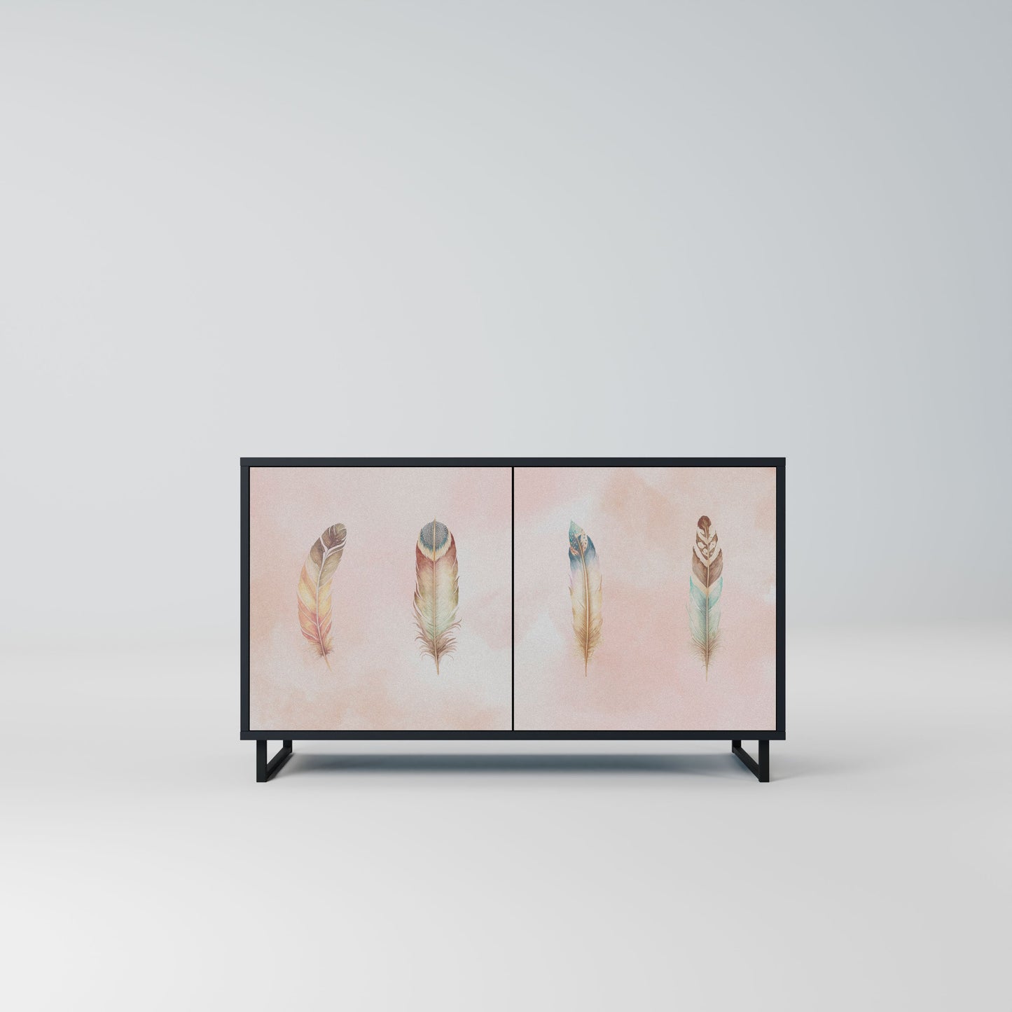 Credenza a 2 ante THE DELIQUESCE in finitura nera