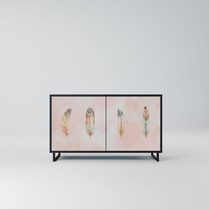 Credenza a 2 ante THE DELIQUESCE in finitura nera