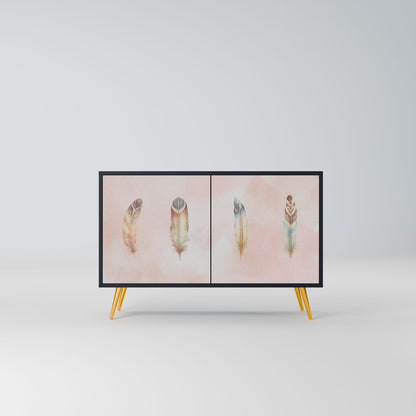 Credenza a 2 ante THE DELIQUESCE in finitura nera