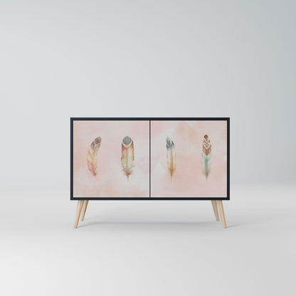 Credenza a 2 ante THE DELIQUESCE in finitura nera