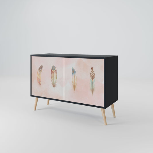 Credenza a 2 ante THE DELIQUESCE in finitura nera