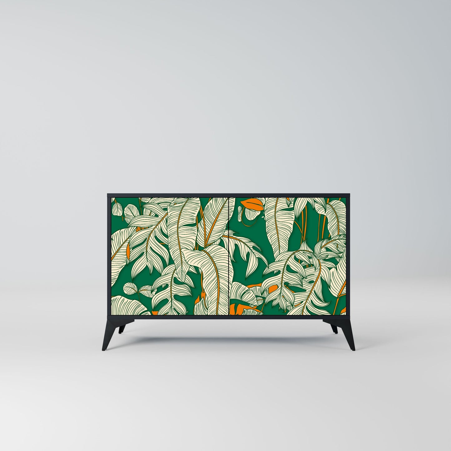 Credenza a 2 ante VERDANT PLEASURES in finitura nera