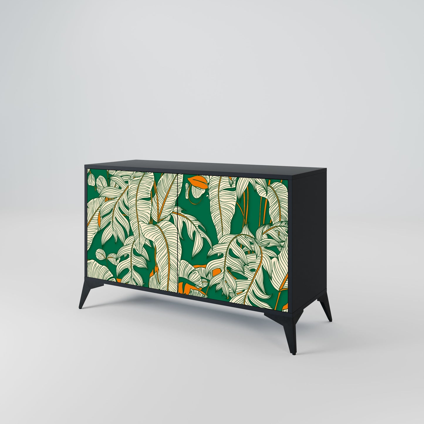 Credenza a 2 ante VERDANT PLEASURES in finitura nera
