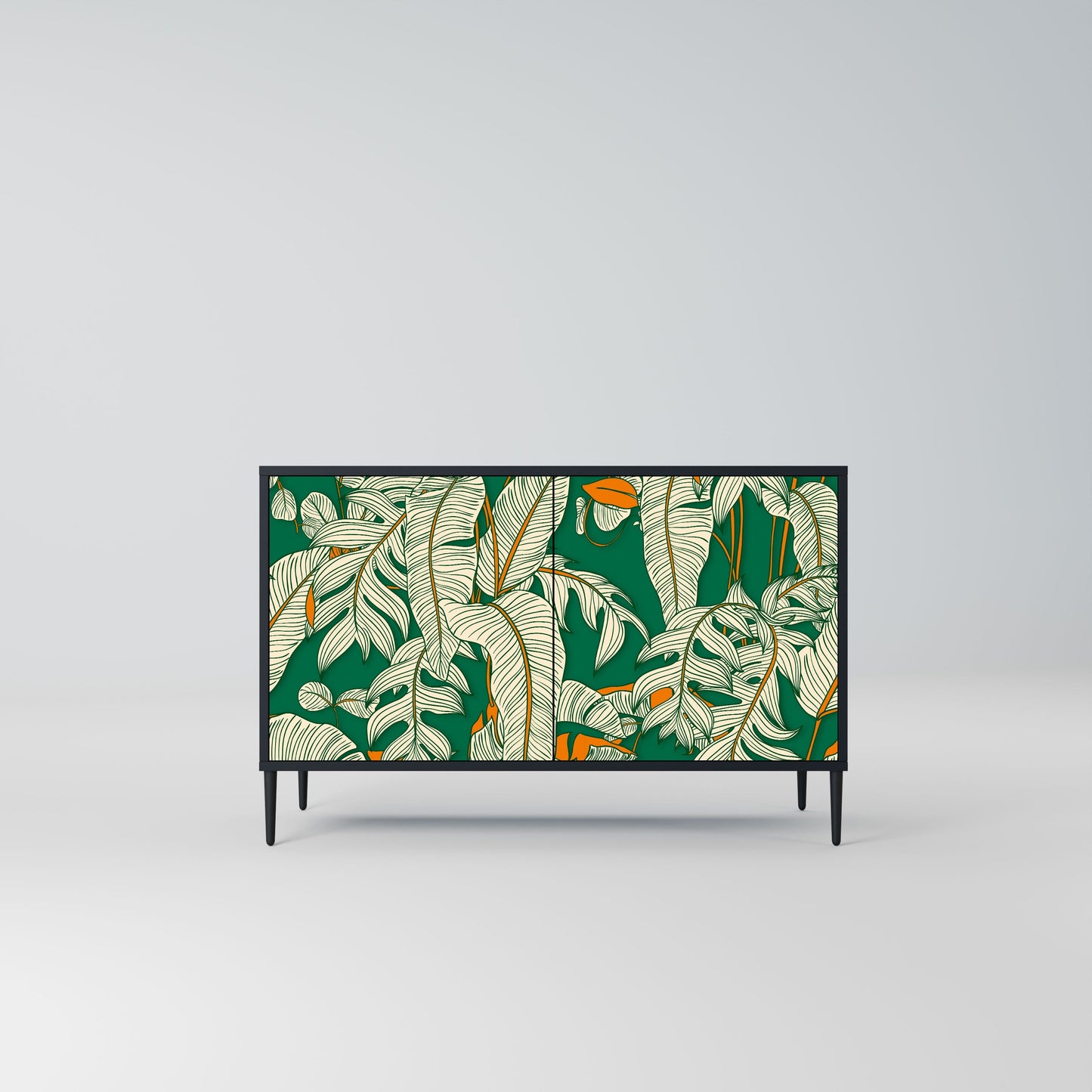 Credenza a 2 ante VERDANT PLEASURES in finitura nera