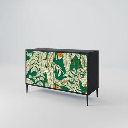 Credenza a 2 ante VERDANT PLEASURES in finitura nera