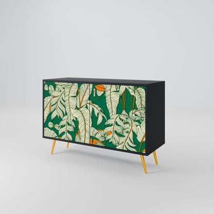 Credenza a 2 ante VERDANT PLEASURES in finitura nera
