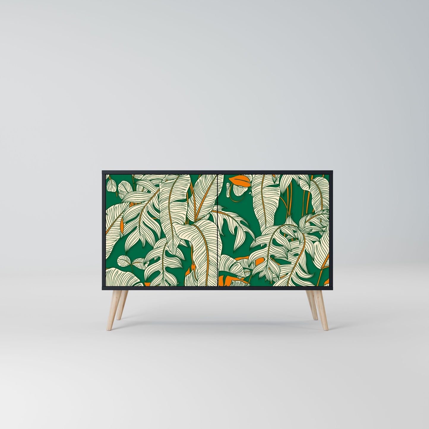 Credenza a 2 ante VERDANT PLEASURES in finitura nera