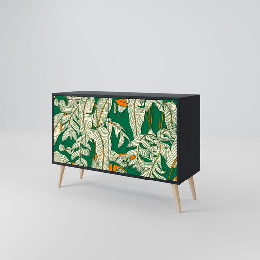 Credenza a 2 ante VERDANT PLEASURES in finitura nera