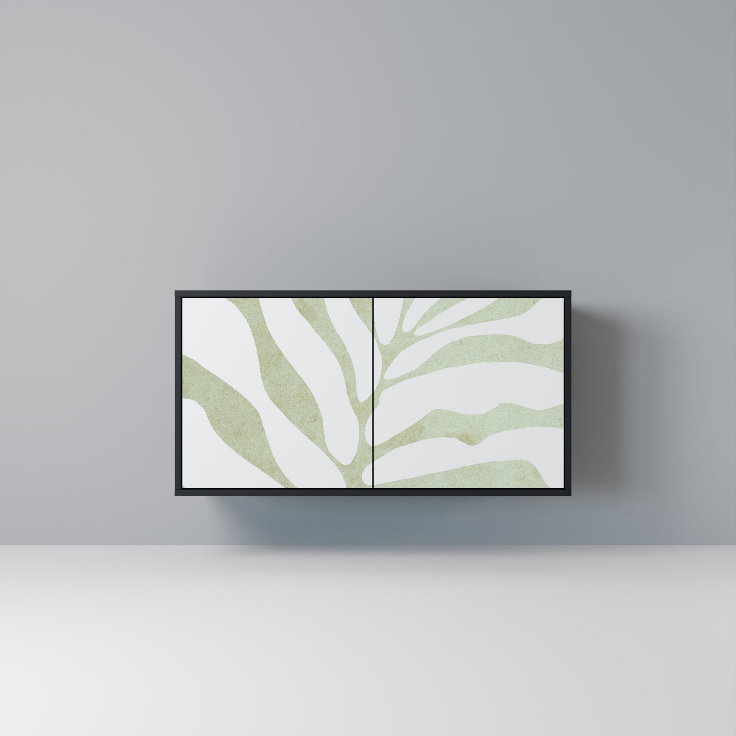 BOTANICAL SPARK Madia a 2 Ante in Finitura Nera