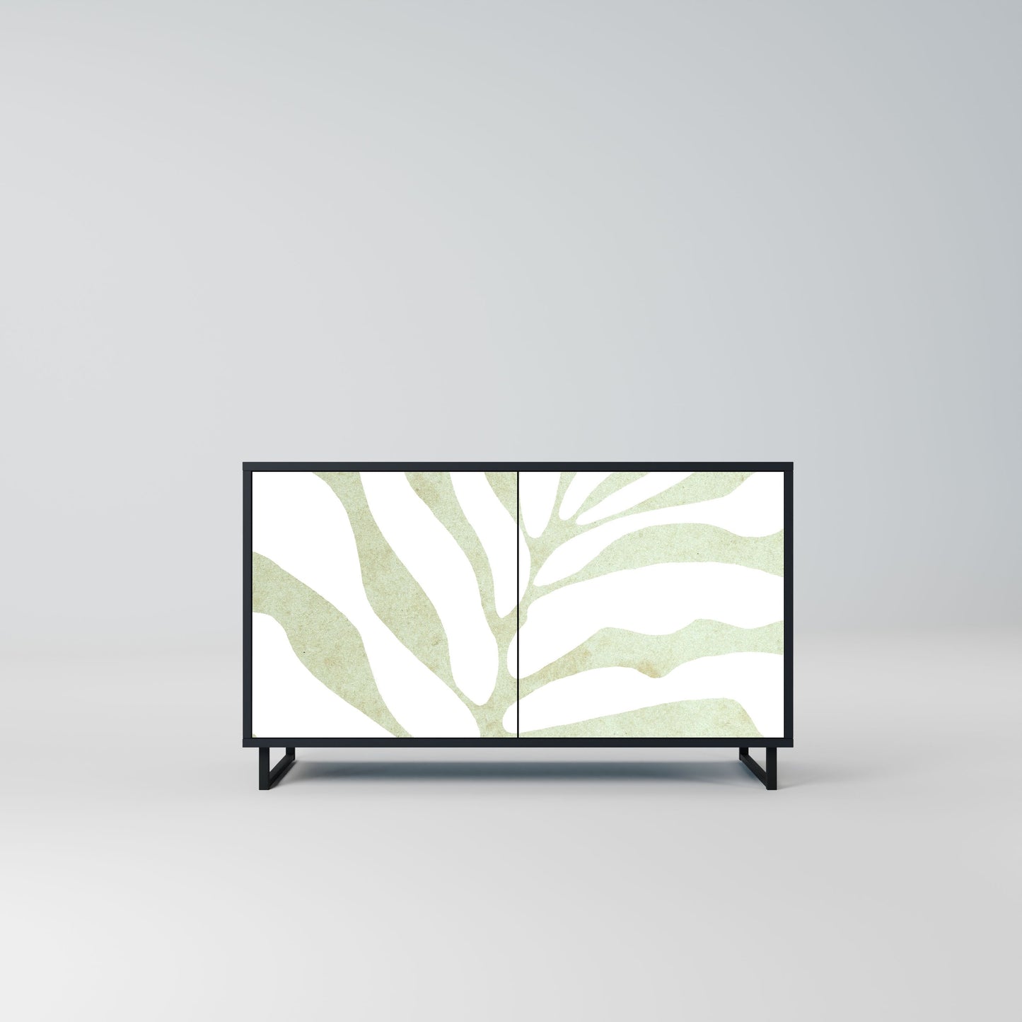 Credenza BOTANICAL SPARK a 2 ante in finitura nera