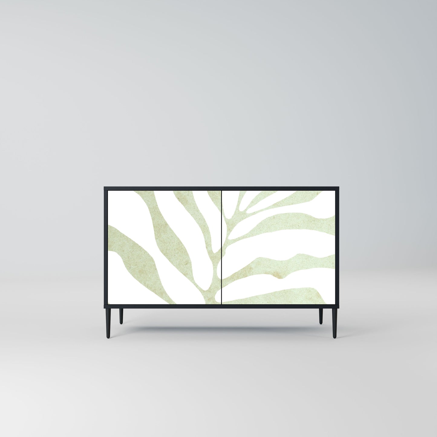 Credenza BOTANICAL SPARK a 2 ante in finitura nera