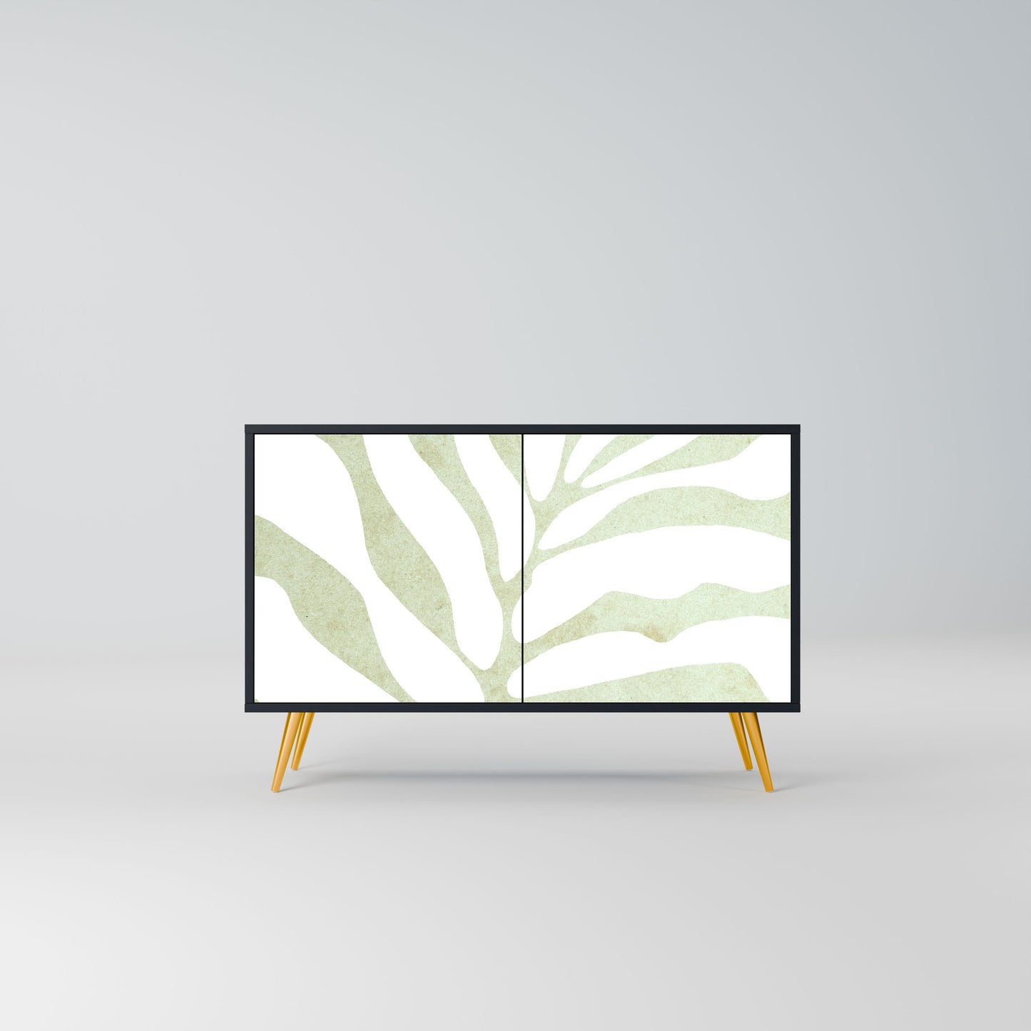 Credenza BOTANICAL SPARK a 2 ante in finitura nera
