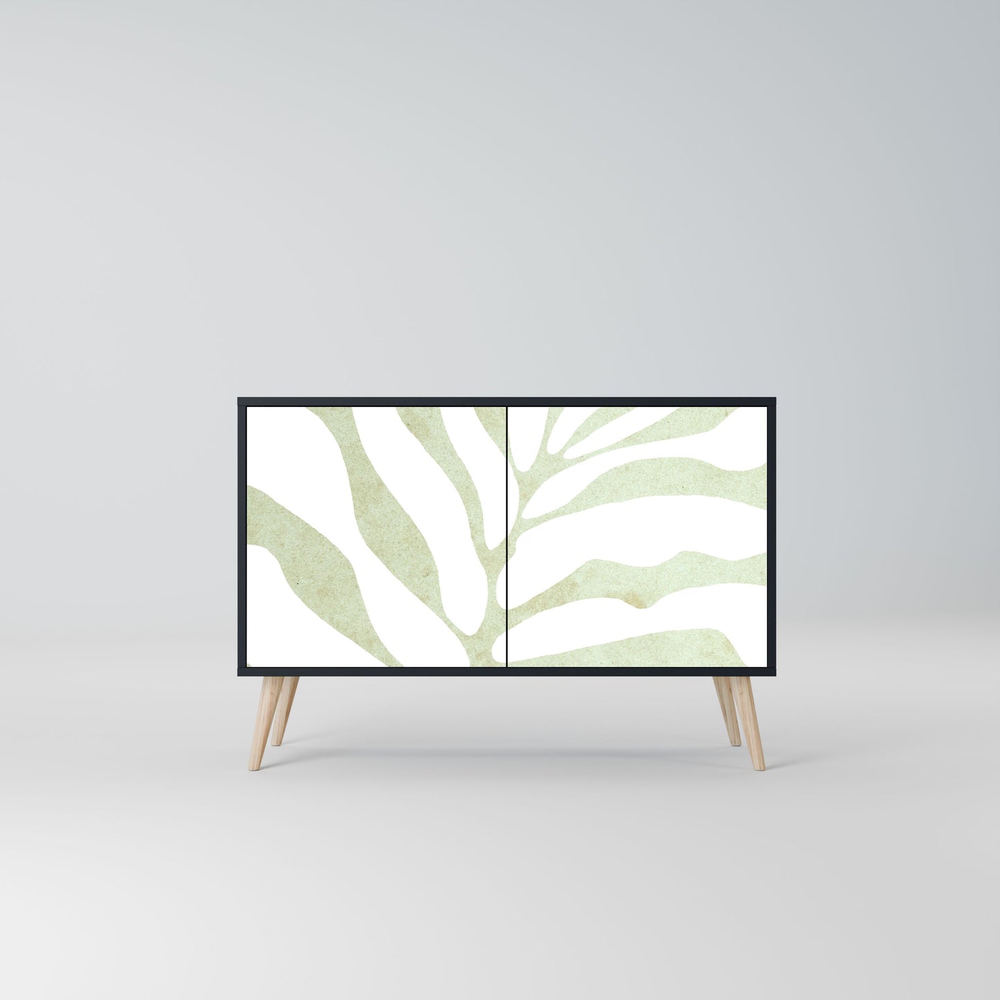 Credenza BOTANICAL SPARK a 2 ante in finitura nera
