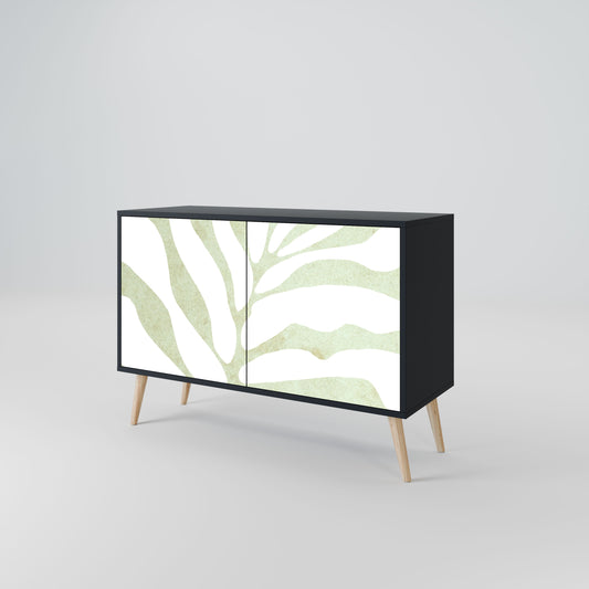 Credenza BOTANICAL SPARK a 2 ante in finitura nera