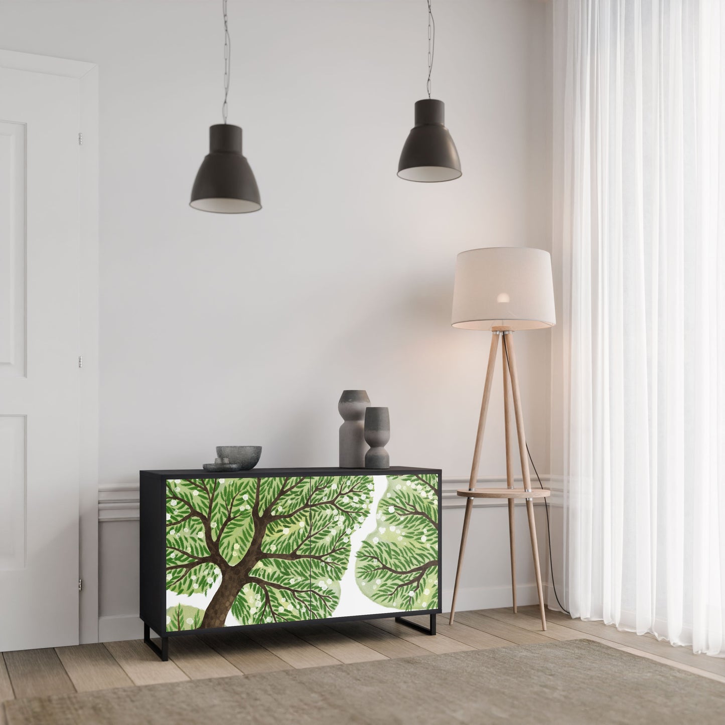 Credenza a 2 ante WILDERNESS DASH in finitura nera
