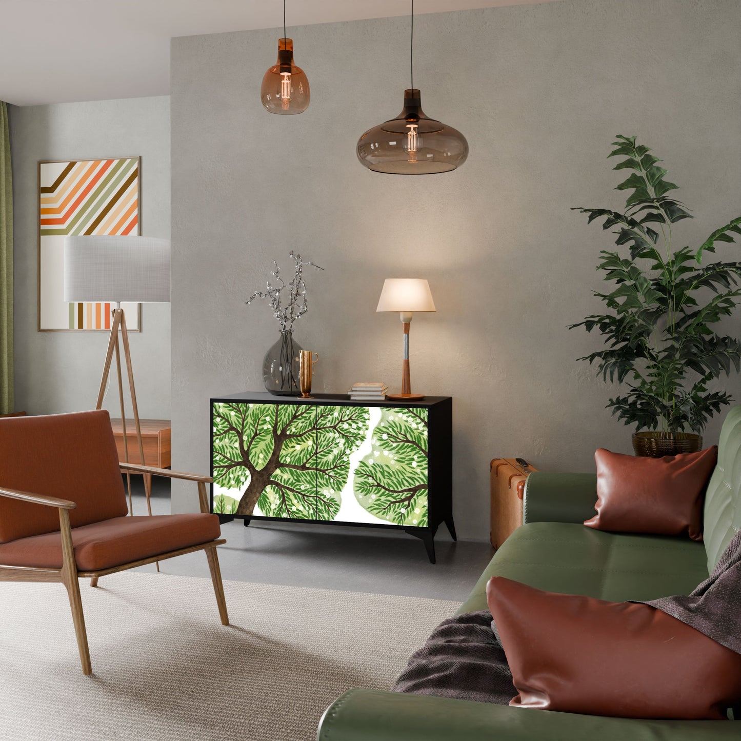 Credenza a 2 ante WILDERNESS DASH in finitura nera