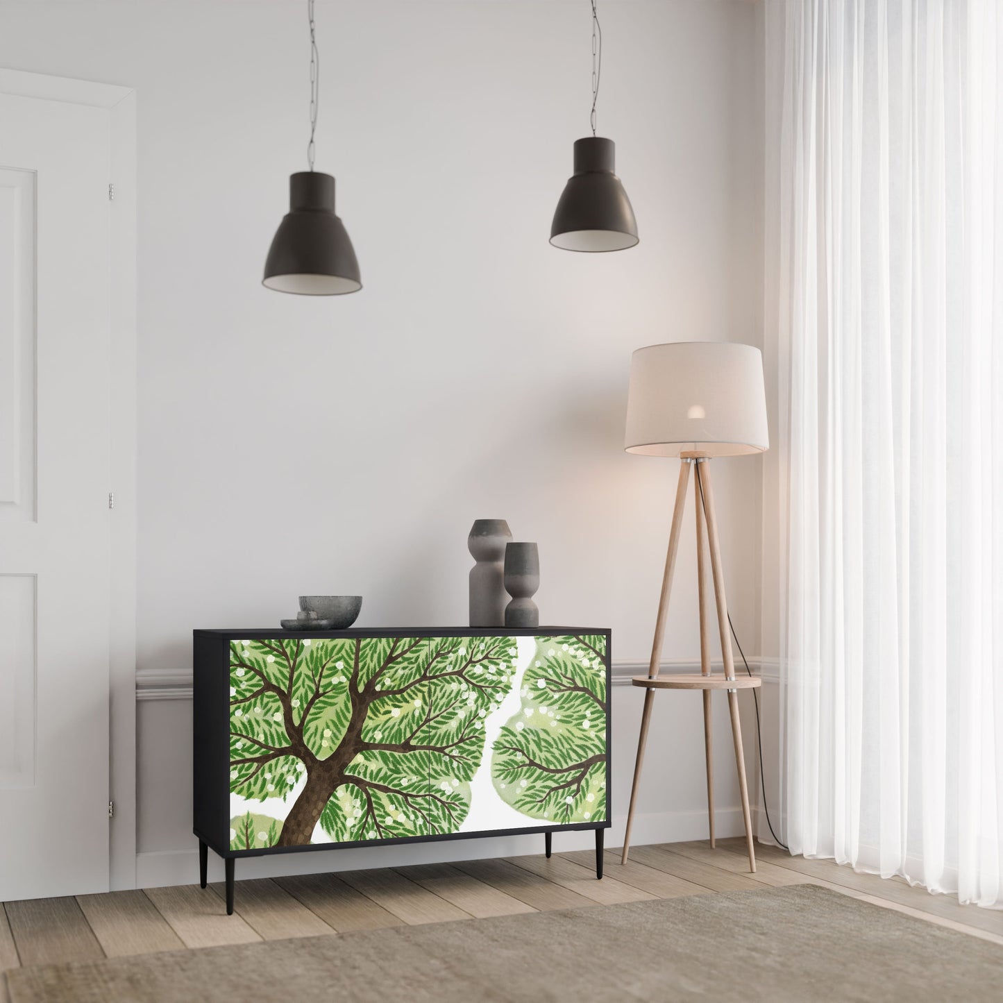 Credenza a 2 ante WILDERNESS DASH in finitura nera