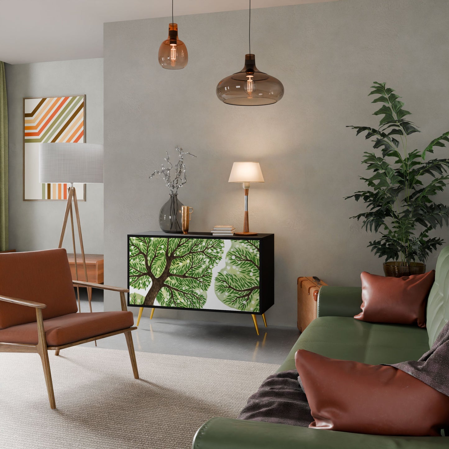 Credenza a 2 ante WILDERNESS DASH in finitura nera