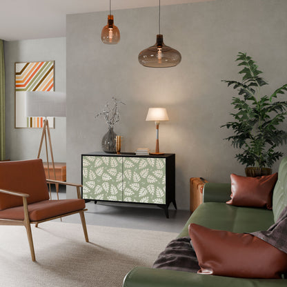 Credenza LEAVES ON GREEN a 2 ante in finitura nera