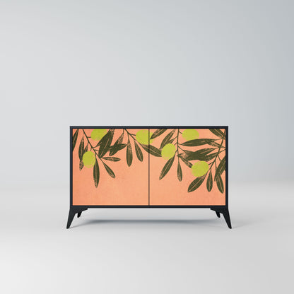 Credenza a 2 ante JUICY OLIVES in finitura nera