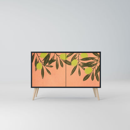 Credenza a 2 ante JUICY OLIVES in finitura nera