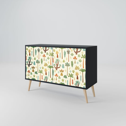 Credenza PALM SPRING a 2 ante in finitura nera