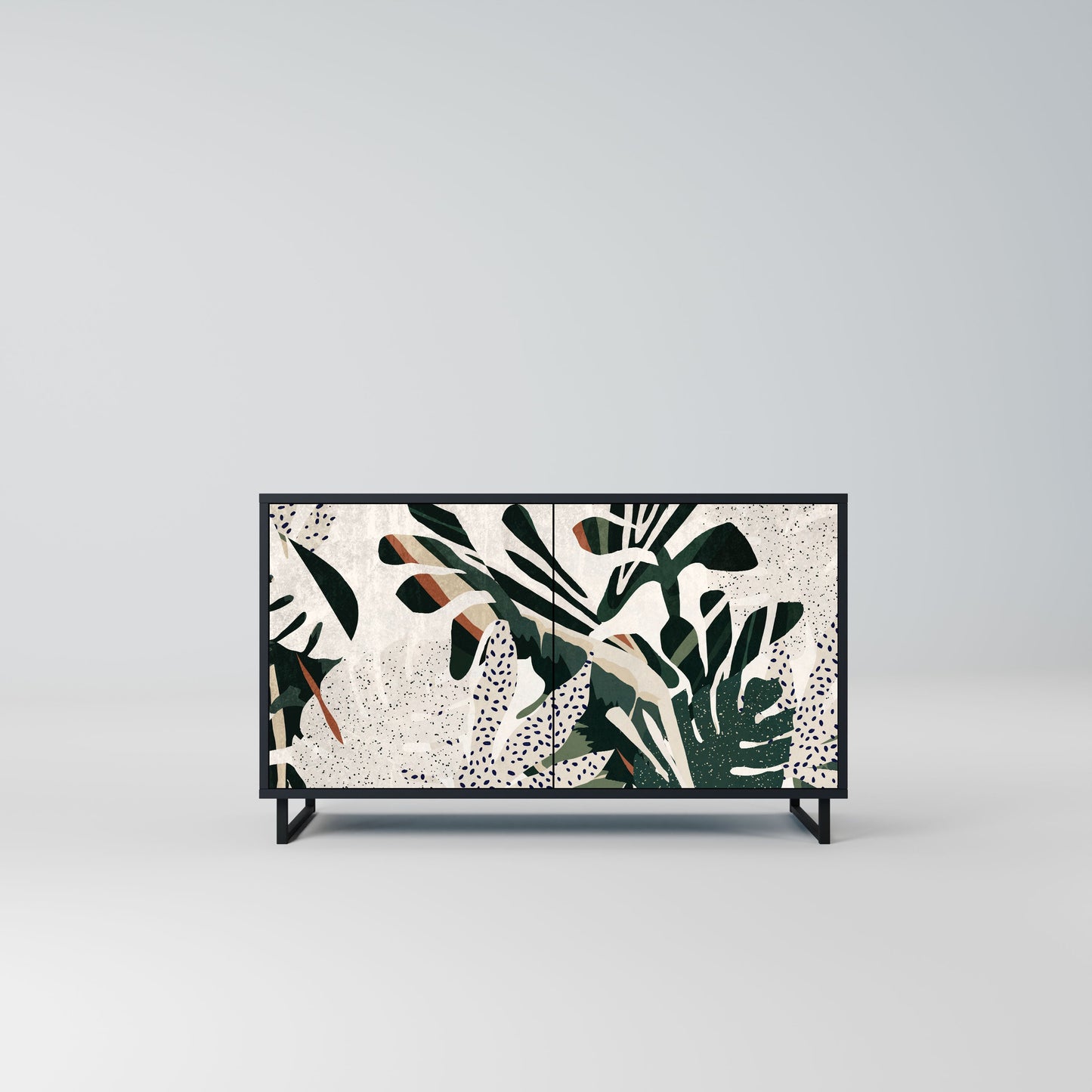 Credenza VERDURE FORMATION a 2 ante in finitura nera