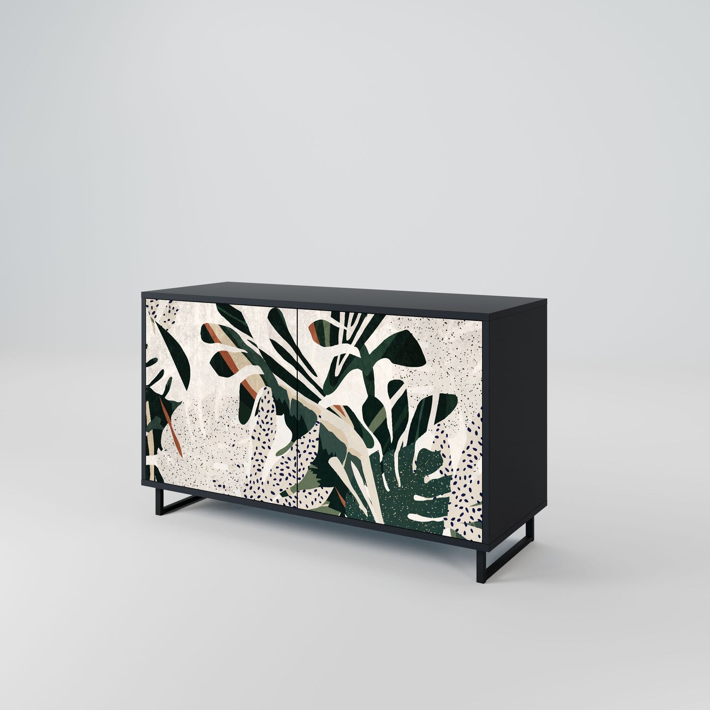Credenza VERDURE FORMATION a 2 ante in finitura nera