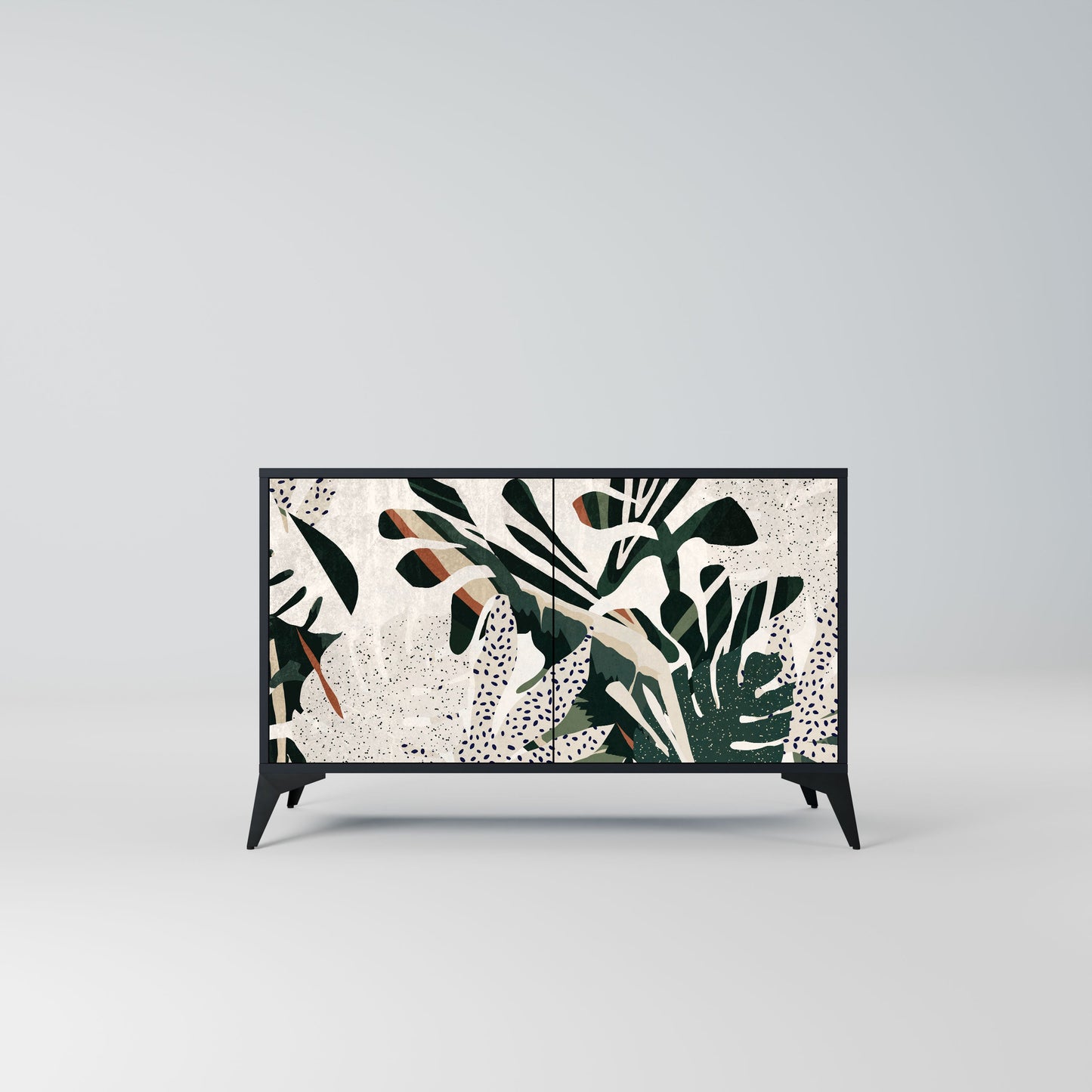 Credenza VERDURE FORMATION a 2 ante in finitura nera
