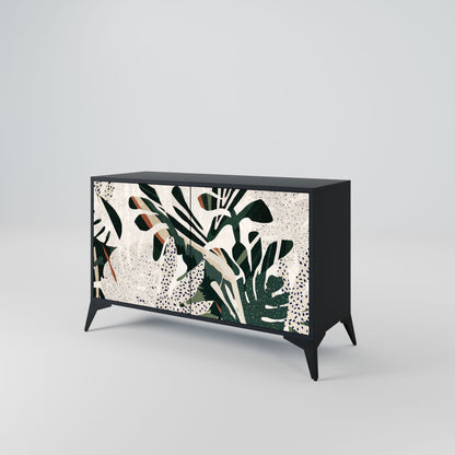 Credenza VERDURE FORMATION a 2 ante in finitura nera