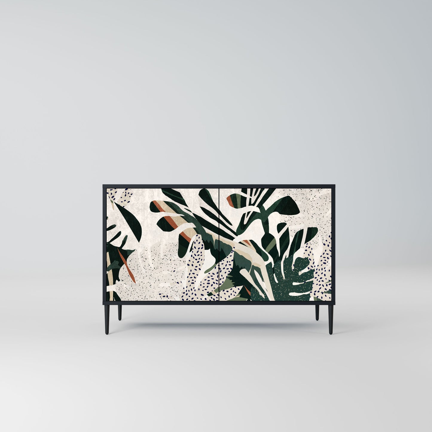 Credenza VERDURE FORMATION a 2 ante in finitura nera